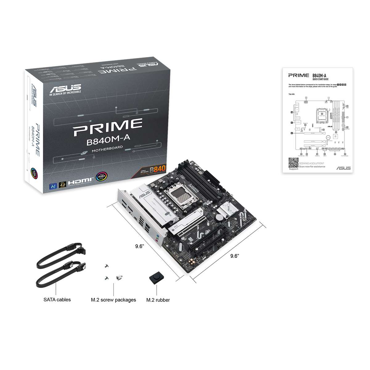 Motherboard Asus PRIME B840M-A AM5 DDR5 PCIe 4.0 Advanced Ai Pe Ready